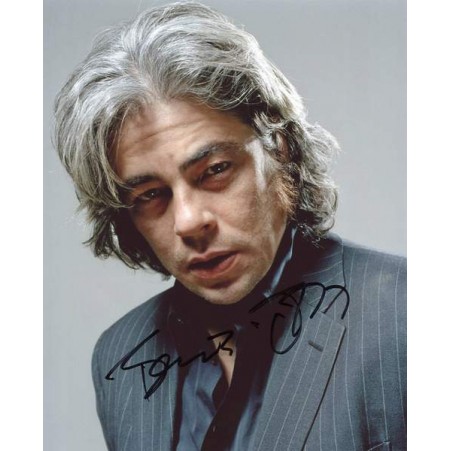 Photo Dédicacée De Benicio Del Toro - Format 8x10, Originale Des Années 2000, Collector