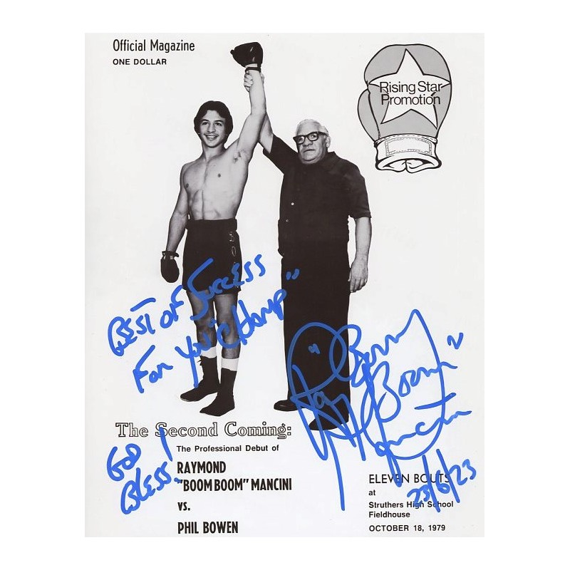 Ray Boom Boom Mancini - Autographed Inscribed Photograph