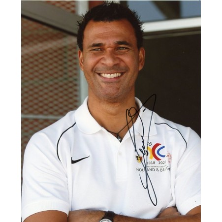 Photo Encadrée Ruud Gullit Chelsea A4 | Autographe Signé - Cadeau Football Collector