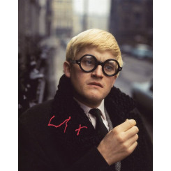 autographe de David HOCKNEY, signed autographed picture of David Hockney