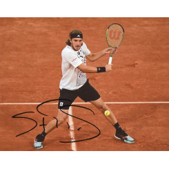 autographe de Stefanos TSITSIPAS, signed autographed picture of Stefanos Tsitsipas