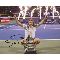 autographe de Stefanos TSITSIPAS, signed autographed picture of Stefanos Tsitsipas