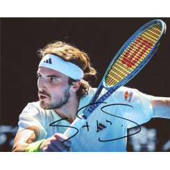 autographe de Stefanos TSITSIPAS, signed autographed picture of Stefanos Tsitsipas