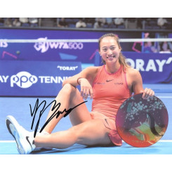 autographe de Qinwen ZHENG, signed autographed picture of Qinwen Zheng