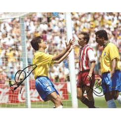 autographe de ROMARIO + BEBTO , signed autographed picture of Romario + Bebeto