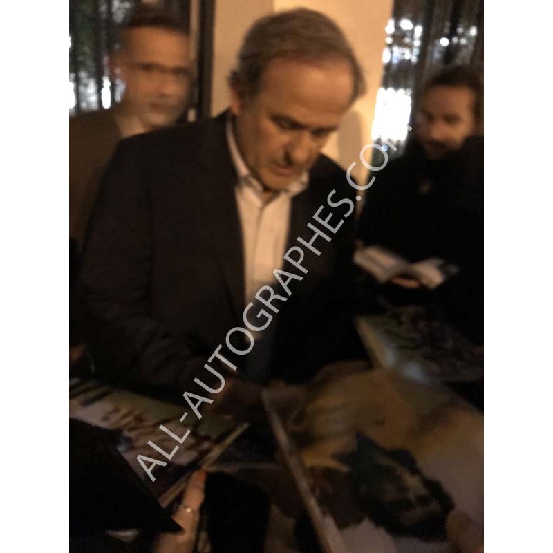 136.MICHAEL Platini Football Joueur Fascimile Photo Dédicacée