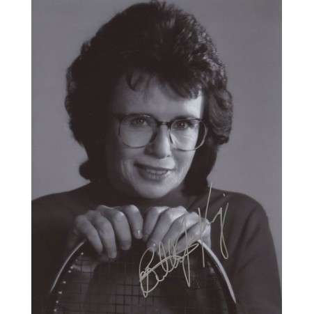 Tennis Signé Billie Jean King - Autographe Authentique Avec Certificat COA