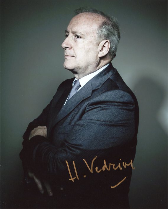 Autographe VEDRINE Hubert , Vente Photo Dédicacée VEDRINE Hubert Autographe VEDRINE Hubert , Vente Photo Dédicacée VEDRINE Hubert